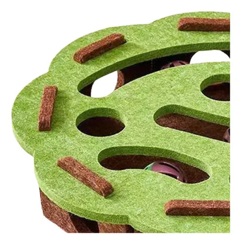 Cat Puzzle Toy Felt Puzzle Box Cat Exercise Toy With Ball Indoor Sports Entertainment Hunting Cat Toys For Indoor Cats