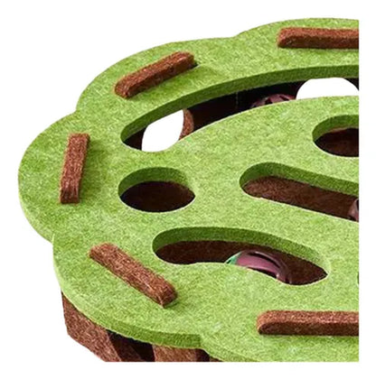 Cat Puzzle Toy Felt Puzzle Box Cat Exercise Toy With Ball Indoor Sports Entertainment Hunting Cat Toys For Indoor Cats
