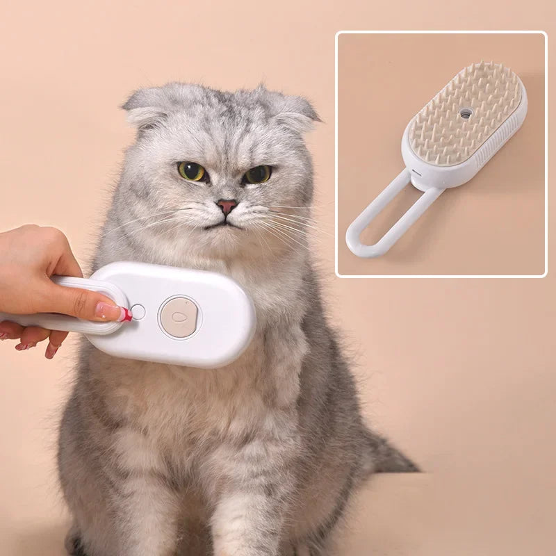 USB Rechargeable Cats Accessories Dog Grooming Things for Cats Steam Dog Brush Charged Pet Dogs Remove Tangles Loose Hair 3 in 1