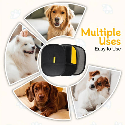 Pet Hair Remover Brush Kitten Hair Removal Gloves Deshedding Brush Glove for Dog Cat Double-Sided Fur Hair Cleaning Glove Carpet